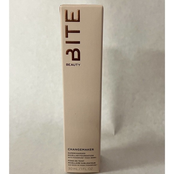 BITE BEAUTY Changemaker Supercharged Micellar Foundation in T135 1 oz NIB - Picture 1 of 5
